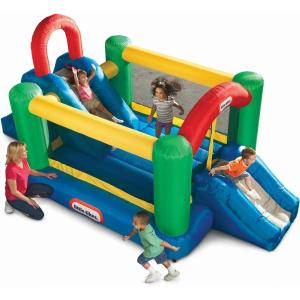 image:imageLittle Tikes Jump and Double Slide Bouncer 16800 L x 10800 W x 8400 H Inches  WhiteBouncer