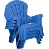 image:imageLittle Tikes Kids Garden Chair 4 Pack in Blue Outdoor Toddler Activity Adirondack Chairs for Picnic Garden Patio Backyard amp Beach Outdoor Chair Set4 Pack