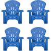 image:imageLittle Tikes Kids Garden Chair 4 Pack in Blue Outdoor Toddler Activity Adirondack Chairs for Picnic Garden Patio Backyard amp Beach Outdoor Chair Set4 Pack