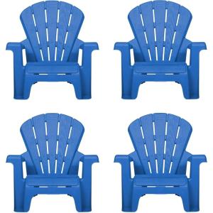 image:imageLittle Tikes Kids Garden Chair 4 Pack in Blue Outdoor Toddler Activity Adirondack Chairs for Picnic Garden Patio Backyard amp Beach Outdoor Chair Set4 Pack
