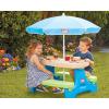 image:imageLittle Tikes Easy Store Picnic Table with Umbrella Multi Color 4200L x 3800W x 1975HBlueGreen