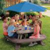 image:imageLittle Tikes Fold n Store Picnic Table with Market Umbrella Brown 632433MPicnic Table