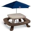 image:imageLittle Tikes Fold n Store Picnic Table with Market Umbrella Brown 632433MPicnic Table