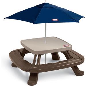 image:imageLittle Tikes Fold n Store Picnic Table with Market Umbrella Brown 632433MPicnic Table