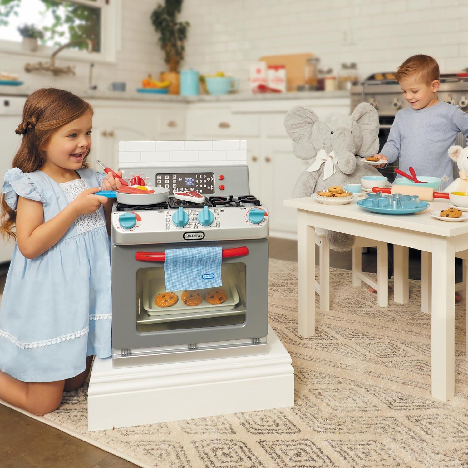 image:imageLittle Tikes First Oven Realistic Pretend Play Appliance for Kids Play Kitchen with 11 Accessories and Realistic Cooking Sounds Unique Toy MultiColor Ages 2