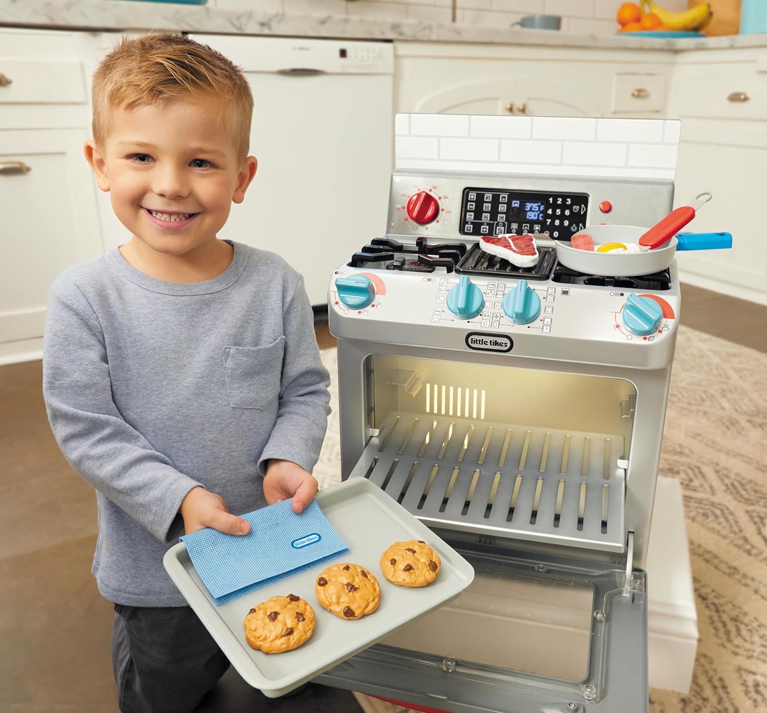 image:imageLittle Tikes First Oven Realistic Pretend Play Appliance for Kids Play Kitchen with 11 Accessories and Realistic Cooking Sounds Unique Toy MultiColor Ages 2