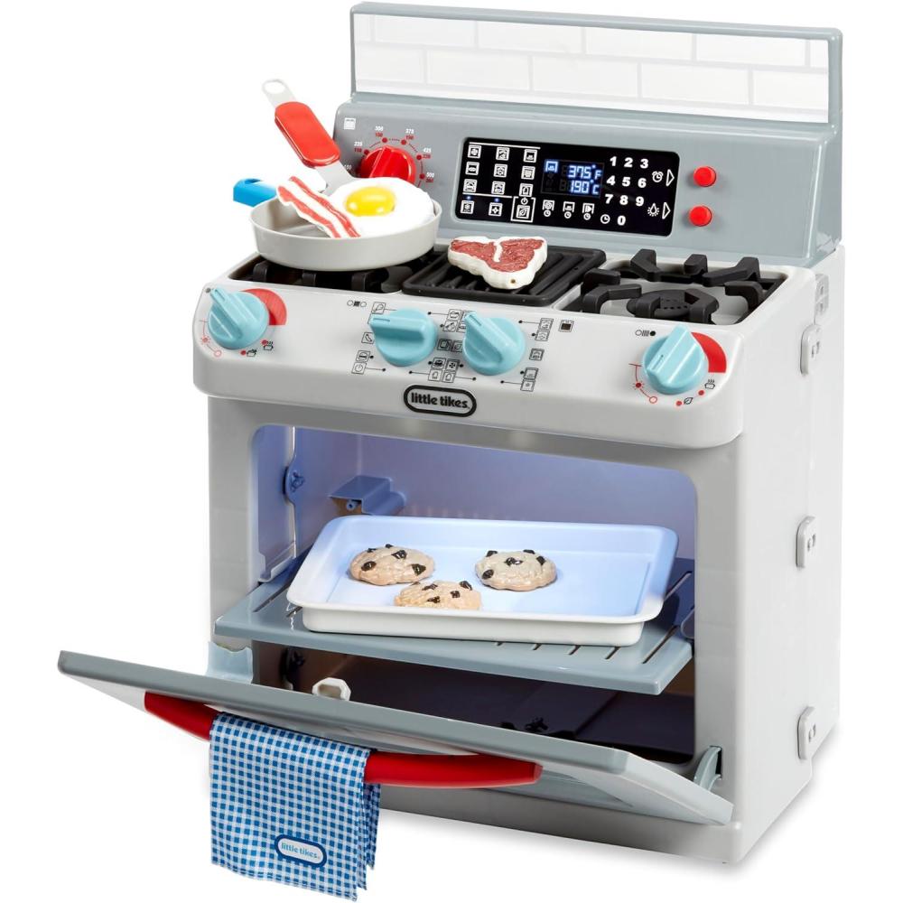 image:imageLittle Tikes First Oven Realistic Pretend Play Appliance for Kids Play Kitchen with 11 Accessories and Realistic Cooking Sounds Unique Toy MultiColor Ages 2
