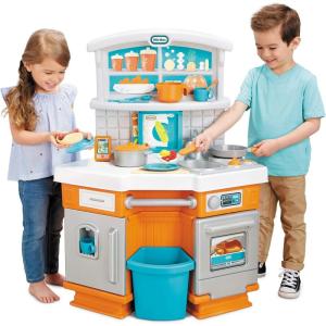 image:imageLittle Tikes Home Grown Kitchen  Role Play Realistic Kitchen Real Cooking amp Water Boiling Sounds Kitchen Accessories Set for Girls Boys  Multicolor 22 x 18 x 3025 inches