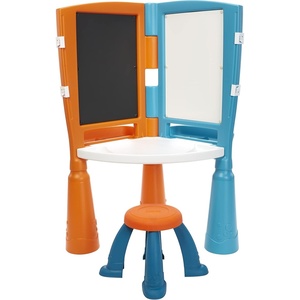 image:image2in1 Drawing Table  MultiSided Desk with Easel Chalkboard amp DryErase Board for Arts Crafts and Homework