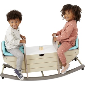 image:imageLittle Tikes Teeter Totter Wooden RideOn 2in1 Toy Rocker for Children and Storage Bench for Active Play for Toddlers Kids Gift Boys Girls Ages 25