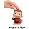 image:imageLittle Tikes Story Dream Pals Curious George Interactive Story Telling 4 Figure with Bonus Cartridge Talks Lights Up Key Chain Ages 3