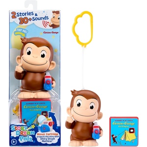 image:imageLittle Tikes Story Dream Pals Curious George Interactive Story Telling 4 Figure with Bonus Cartridge Talks Lights Up Key Chain Ages 3