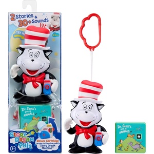 image:imageLittle Tikes Story Dream Pals Dr Seuss Cat in the Hat Interactive Story Telling 4 Figure with Bonus Story Cartridge Talks Lights Up Key Chain Ages 3